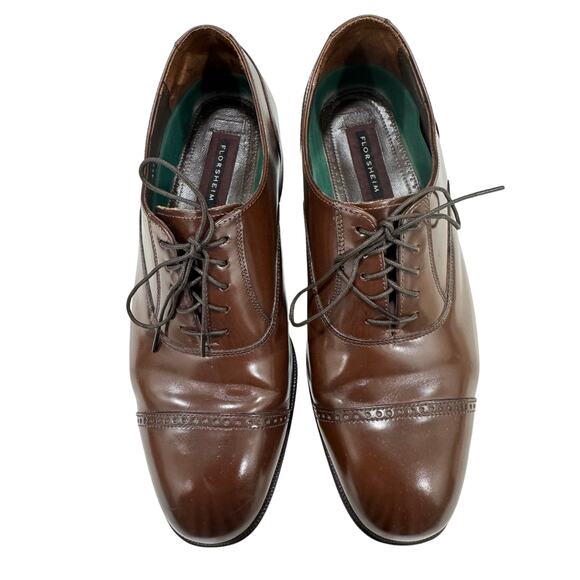 FLORSHEIM MEN'S BROWN LEATHER - Picture 3 of 5